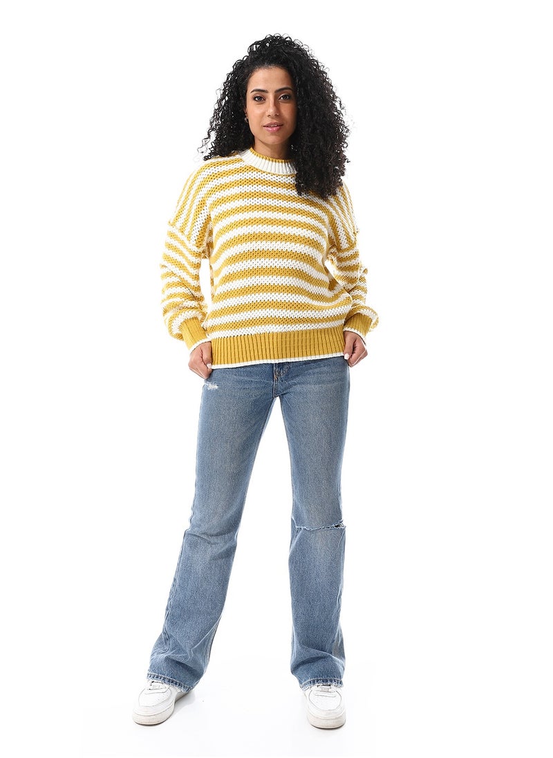 Slip On Striped Knitted Pullover_Mustard & White - pzsku/Z8336FD12DFF15319ACA2Z/45/_/1728820964/a5a09124-29e8-4b82-aa42-6cdd53934a2e