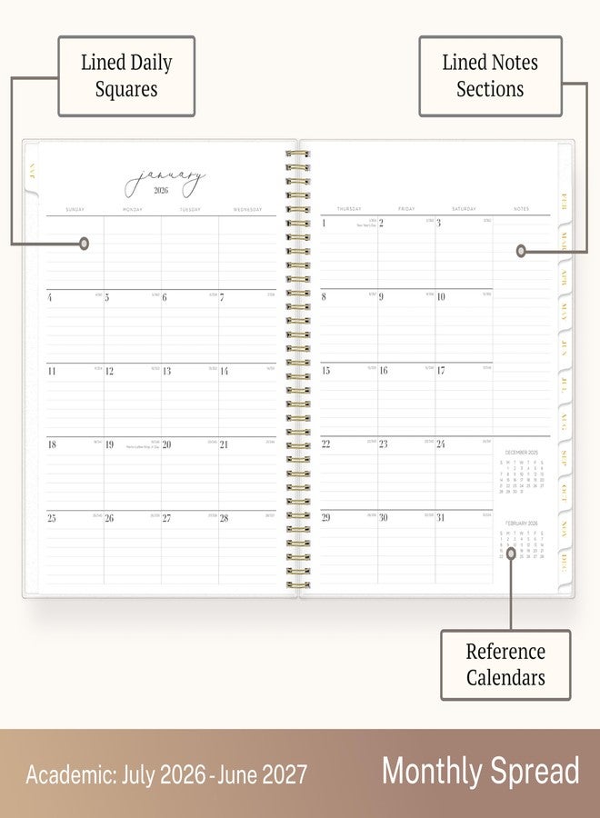 Blue Sky Life Note It 2026-2027 Academic Year Weekly and Monthly Planner, July 2026 - June 2027, 8.5” x 11”, Flexible Cover, Laminated Tabs, Wirebound, Storage Pocket, Hannah - Image 5