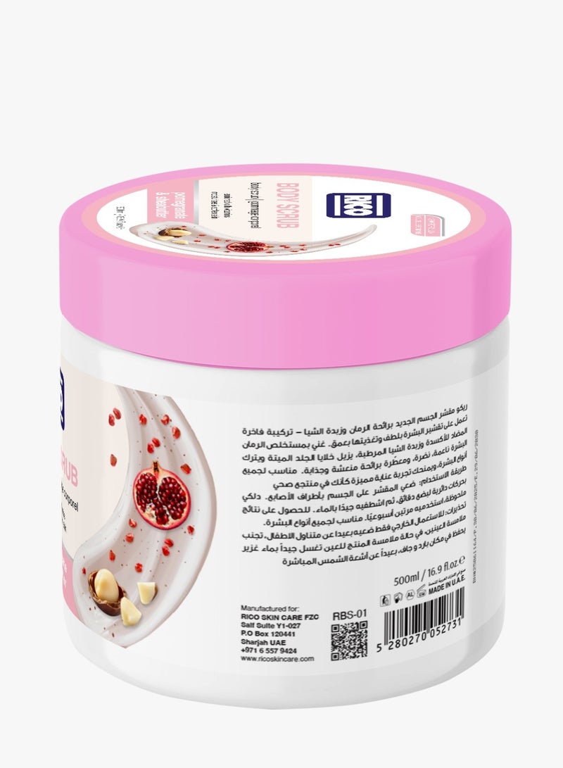 RICO Exfoliating Body Scrub For Men & Women, Pomegranate and Shea Butter, All Skin Types, 500ml - Image 3