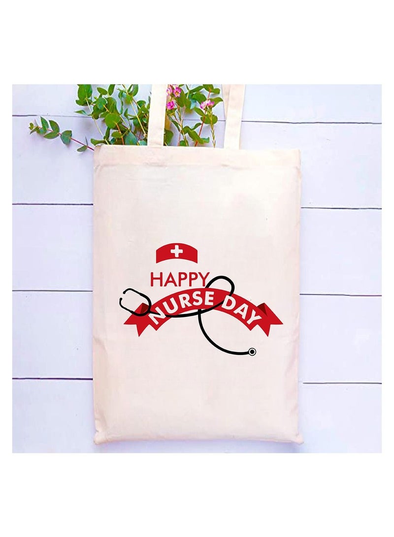 PRINTSHOP4ME Nurses day gift Cotton bag- Printed funny Nurse idea designs - Nurse Gift and Appreciation Gifts - Eco Friendly and Lightweight - For event, gift pack and students  - Image 2