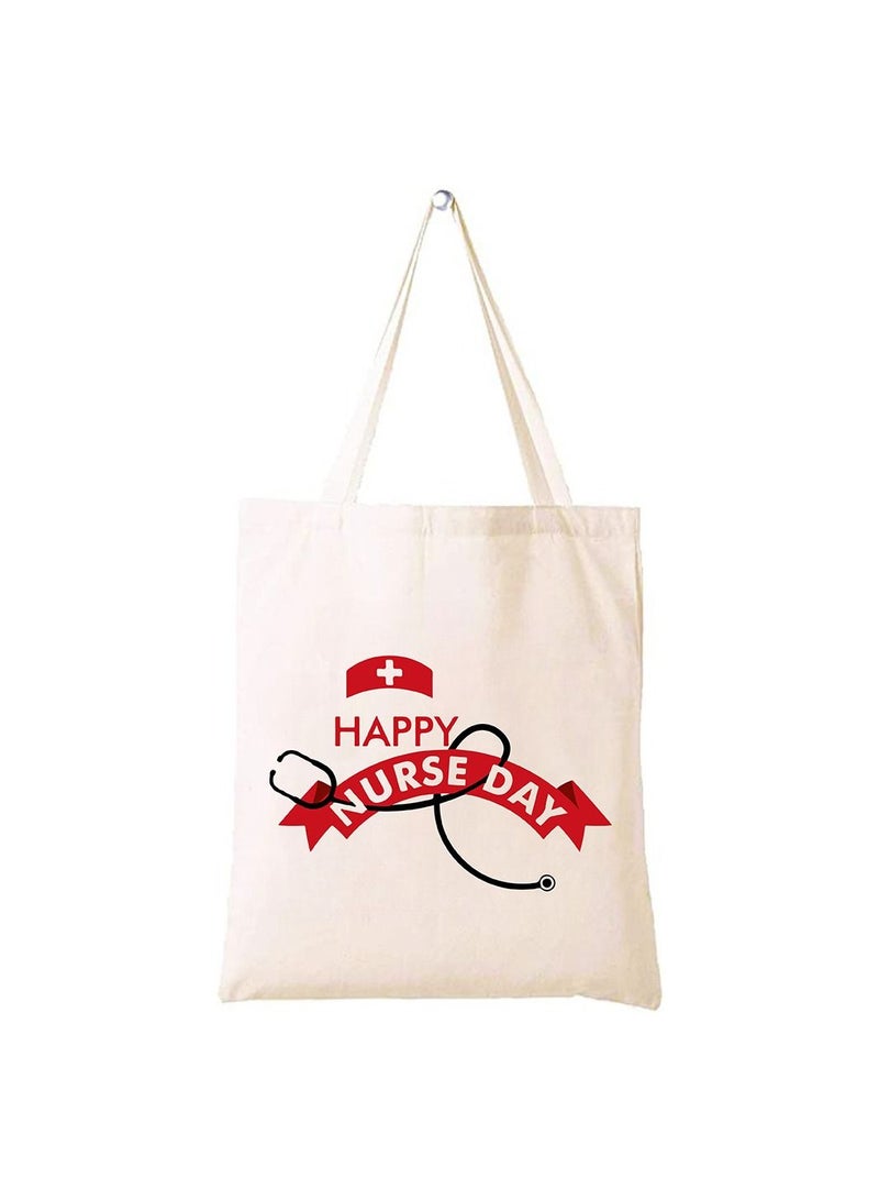 PRINTSHOP4ME Nurses day gift Cotton bag- Printed funny Nurse idea designs - Nurse Gift and Appreciation Gifts - Eco Friendly and Lightweight - For event, gift pack and students  - Image 1