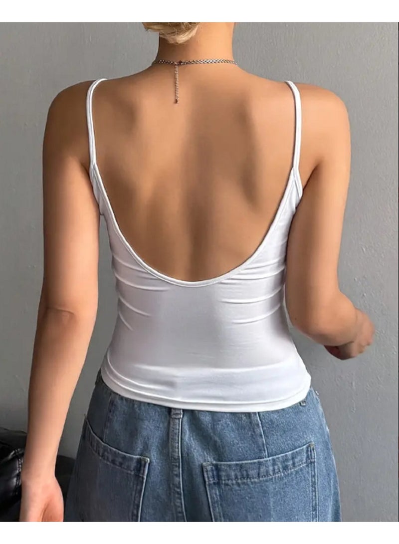 MANIKAN Casual Women's undershirt with light straps in soft, comfortable, stretchy cotton. - Image 2