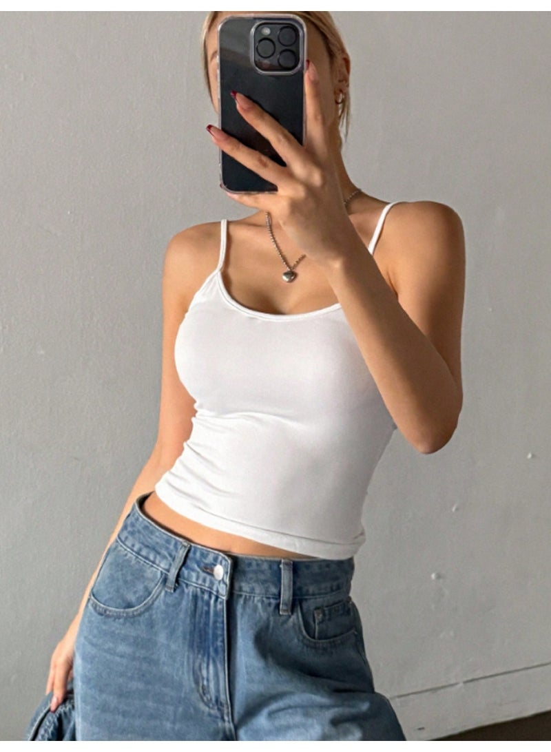 MANIKAN Casual Women's undershirt with light straps in soft, comfortable, stretchy cotton. - Image 5