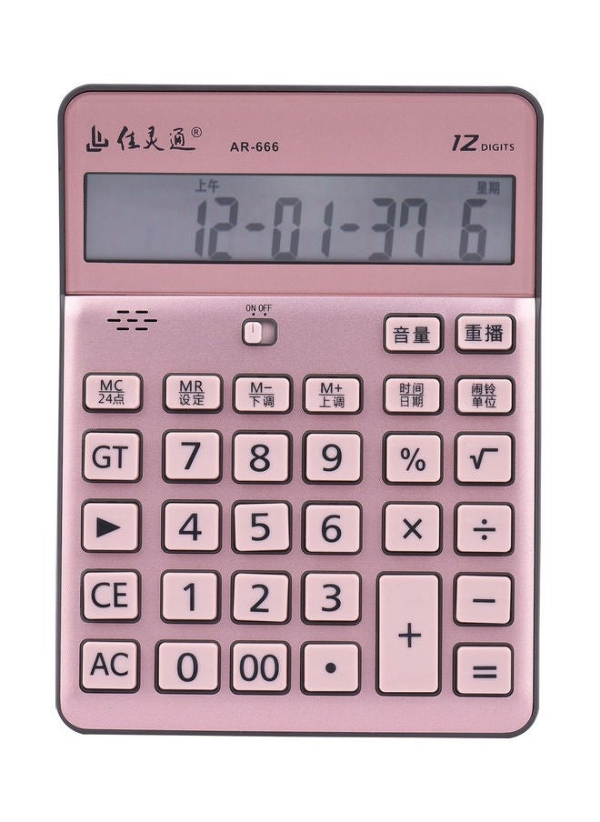 NIBEMINENT Electronic Calculator Pink  - Image 2
