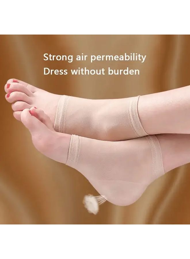 Light Beige Ankle Support Sleeves Breathable For Heel Protection Running Cycling Everyday Use - Image 4