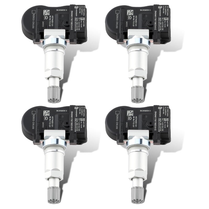 مجموعة AUTOKAY من 4 حساسات ضغط الإطارات TPMS 52933D4100 بتردد 433 ميجاهرتز لهيونداي إيلانtra غراندور I30