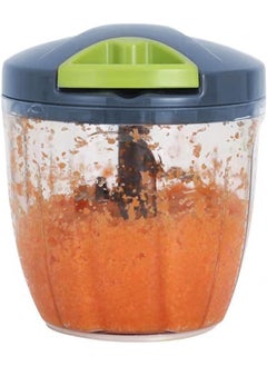 ECVV Easy Pull Chopper 900ml, Portable Hand Pull String Garlic Mincer Onion Cutter for Veggies, Ginger, Fruits, Manual Food Processor Vegetable Chopper