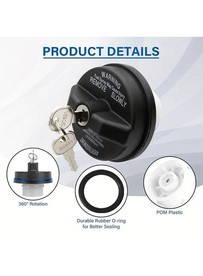 Compatible Fuel Tank Locking Cap 5278655AB 5278655AA For Dodge Jeep Ram - Image 5