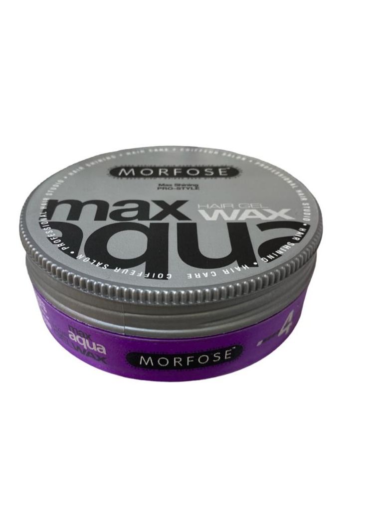Morfose Max Aqua Hair Gel Wax with Shiny and Strong Hold, Manage Flyaways, Braids, and Curls, Professional Hair Styling for Women and Men