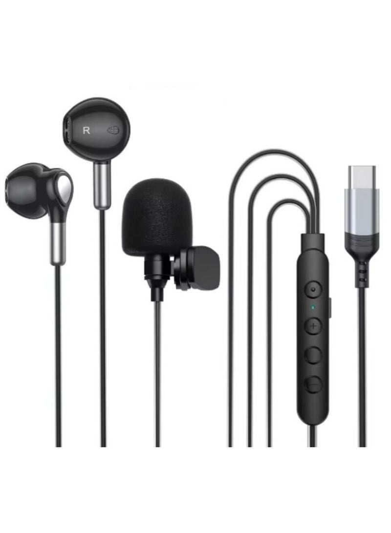 سارافوكس سماعة اذن KARAOKE GM21 سلك تايب سي مع مايكروفون احترافي بخاصية تغييرالأصوات متوافق مع جميع الاجهزه و الايبادات بمنفذ تاسي سي اللون اسود - Image 1