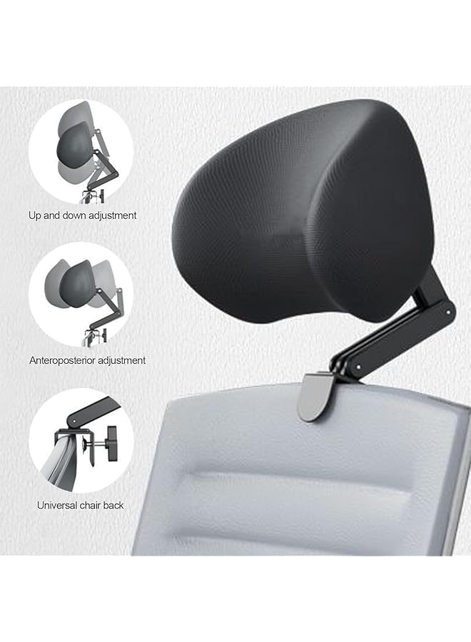 إيروريكس مسند رأس كرسي المكتب، مسند رأس قابل للتعديل مريح لكرسي المكتب، وسادة رأس إسفنجية مرنة، ارتفاع وزاوية قابلان للتعديل - Image 2