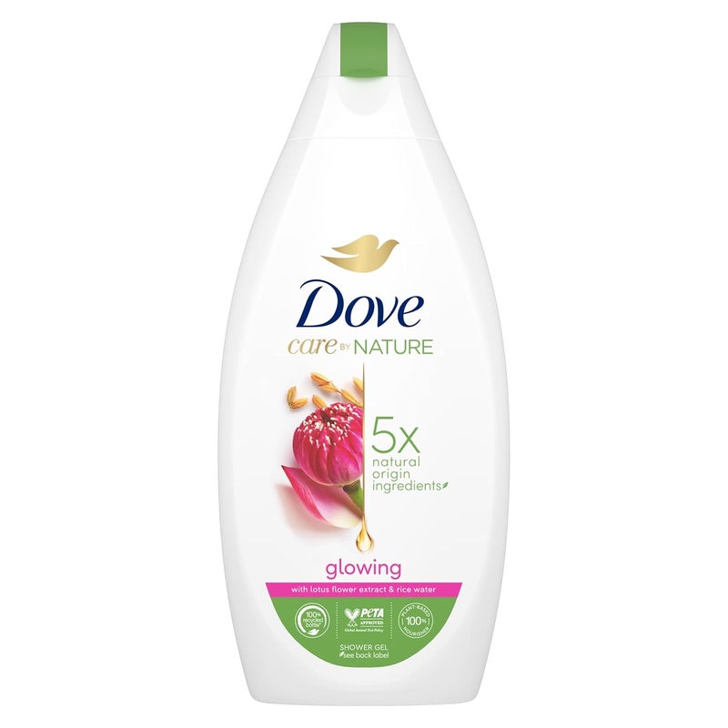 Unilever Unilever Dove Care By Nature Glowing Shower Gel Glowing with Lotus Flower Extract  Rice Water Body Wash 400ml 135 fl oz