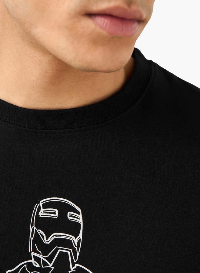 SP Characters Men Regular Fit Crew Neck Short Sleeves Iron Man Print T shirt - Image 5