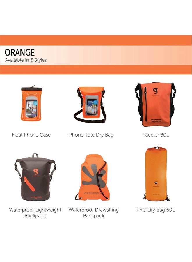 Geckobrands Float Phone Dry Bag Waterproof & Floating Phone Pouch Fits Most Iphone And Samsung Galaxy Models, Neon Orange  - Image 5