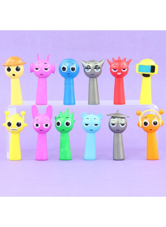 Sprunki Plush Rhythm Box Creative Ornaments Cute Pencil Cap Accessories Game Doll Hand-Color:8 Types Of First-generation Rhythm Boxes  - Image 5