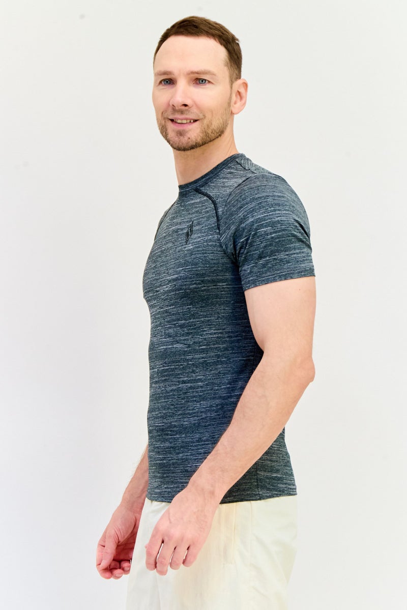 SKECHERS Men Sportswear Fit Short Sleeves Training T-Shirt, Heather Grey - Image 2