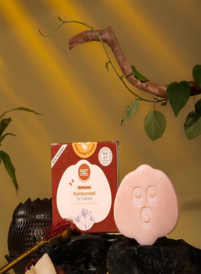 ROOT and SOIL - Kumkumadi Absolute Bathing bar | For Glowy Radiant Skin | Baby Soap | 100 Grams - Image 2