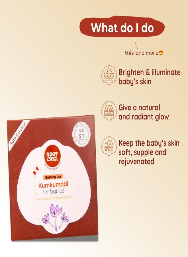 ROOT and SOIL - Kumkumadi Absolute Bathing bar | For Glowy Radiant Skin | Baby Soap | 100 Grams - Image 4