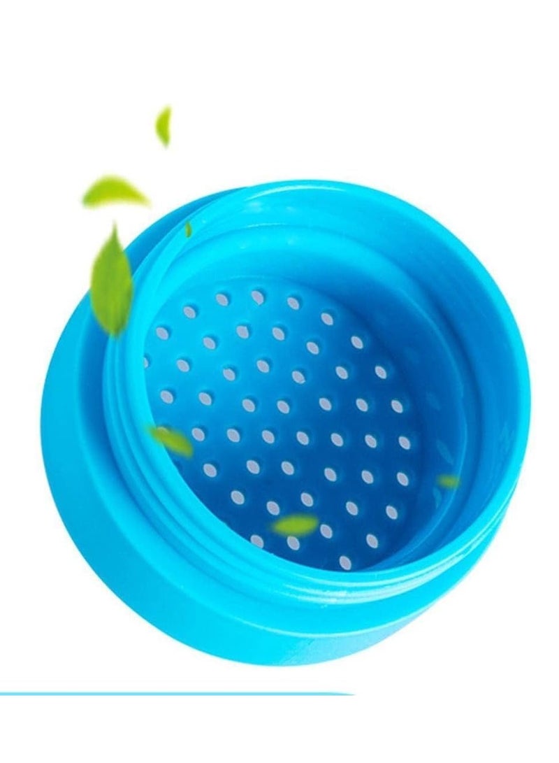 كوب خلاط محمول، خلاط عصير كهربائي USB لعمل المخفوقات والعصائر، خلاط صغير بسعة 380 مل وستة شفرات لخلط ممتاز، خفيف الوزن ومناسب (أزرق) - Image 4