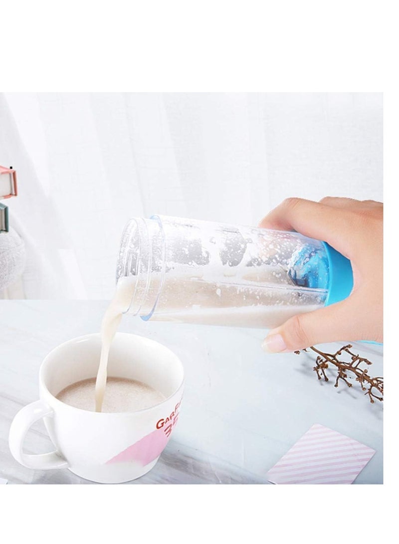 كوب خلاط محمول، خلاط عصير كهربائي USB لعمل المخفوقات والعصائر، خلاط صغير بسعة 380 مل وستة شفرات لخلط ممتاز، خفيف الوزن ومناسب (أزرق) - Image 2