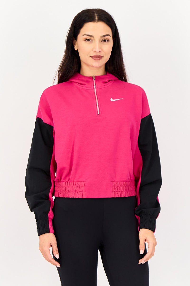 Nike Women Oversized Fit Long Sleeve Outdoor Hoodie, Dark Pink - Image 1