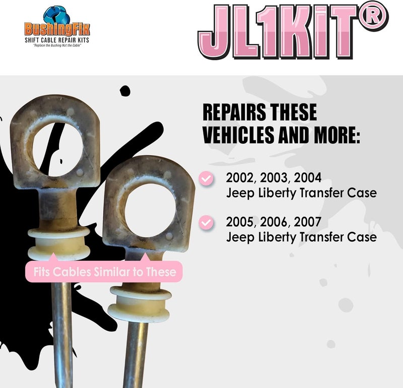 BushingFix.com BushingFix JL1Kit - Transfer Case Shifter Cable Replacement Bushing - Easy Repair Kit - Image 4