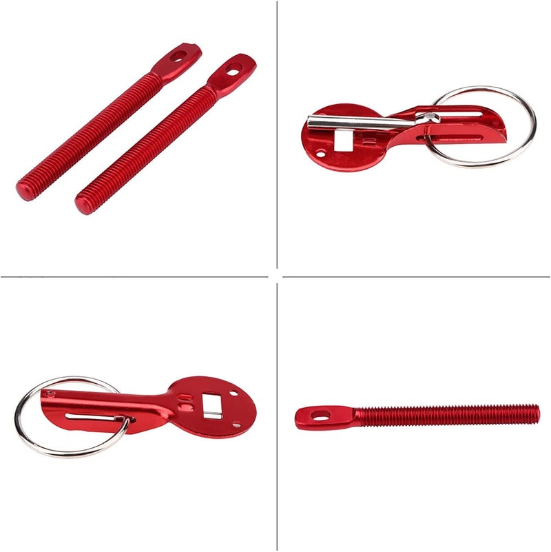 Automatic Modification Hood Block Edit Racing Car Block Hood Hood for Universal Racing Cars (Red) - Image 2