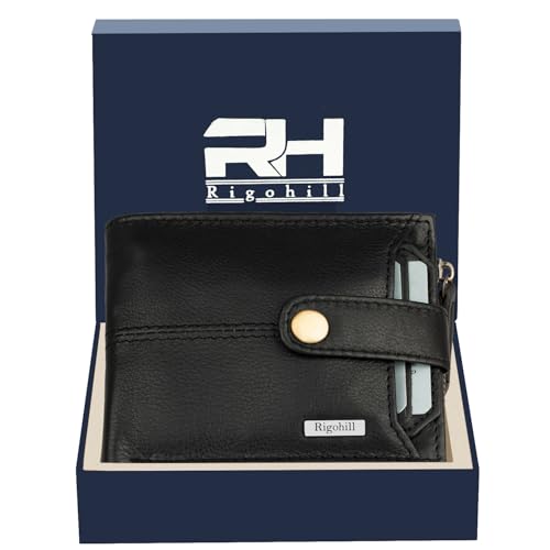 RIGOHILL Doger Black Mens Leather Wallet | Leather Wallet for Men | RFID Mens Wallet - Image 2