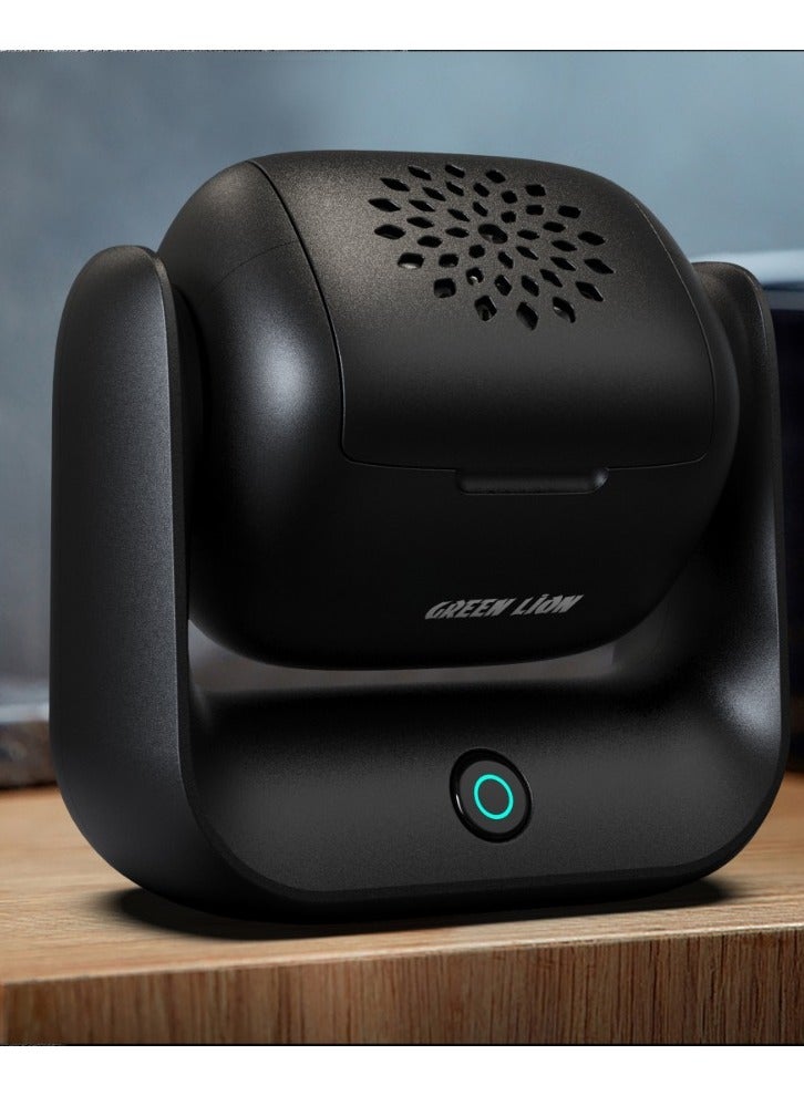 GREEN LION Rotatable Incense Burner Bakhour / Luxury Scent / Portable Bukhour  / Auto Timer / Strong Fragrance / LED Indicator / 90° Rotation / 10 Times Burning Cycle - Black - Image 3