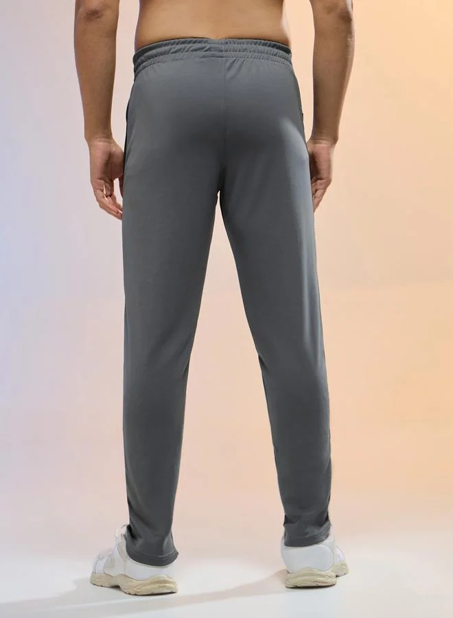 Technosport Technosport Men Contrast Side Panel Slim Fit Track Pants