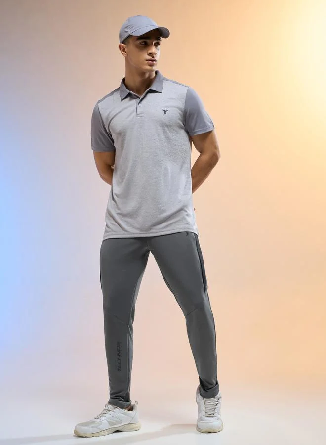 Technosport Technosport Men Contrast Side Panel Slim Fit Track Pants