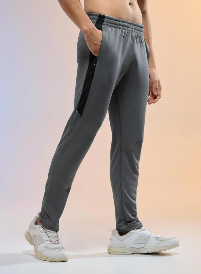 Technosport Technosport Men Contrast Side Panel Slim Fit Track Pants