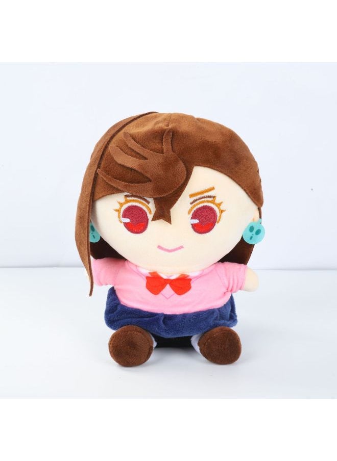 null - Dandadan Animation Peripheral Cat Doll Holiday Gift Cute Lucid Cat Plush Toy-Color:Pink-coated Doll With Red Eyes-Height:opp - Image 1