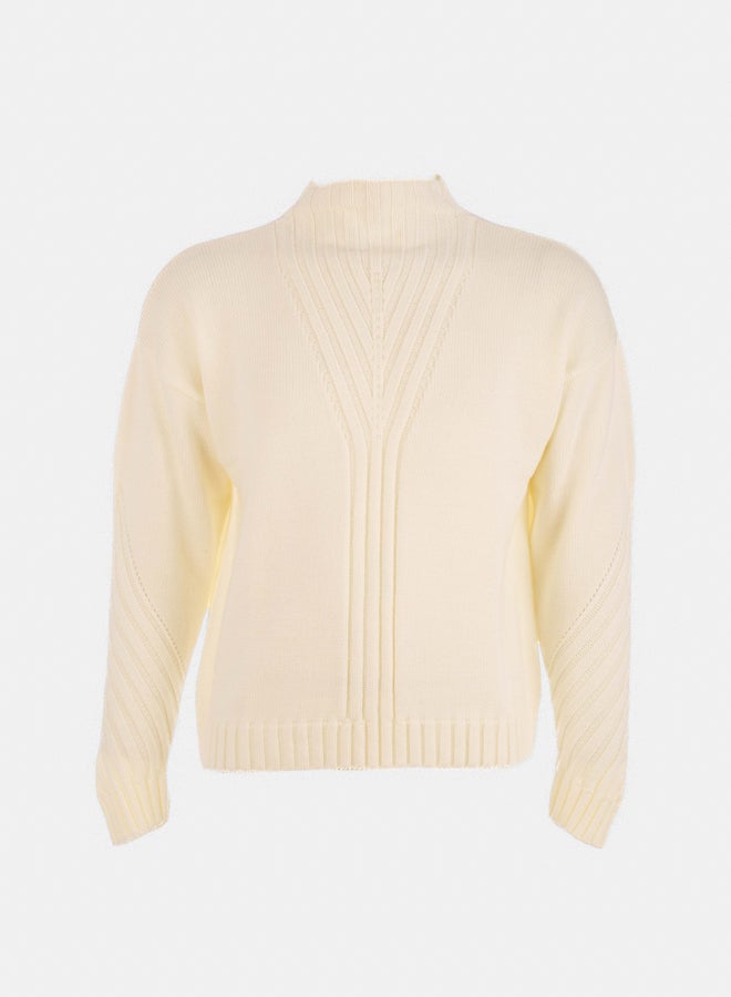 Dare Women Turtleneck Pullover - Off White 