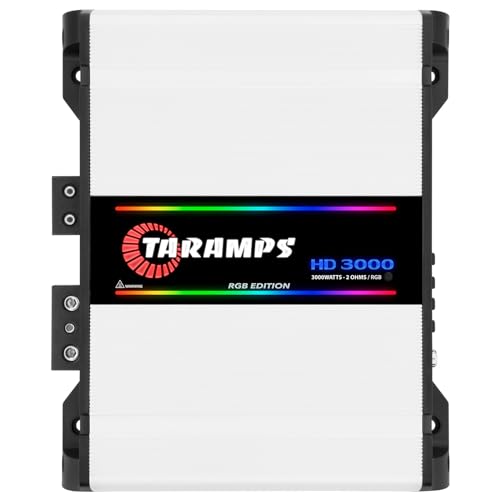 Taramp's تارامبس HD 3000 2 أوم تأثيرات RGB قناة واحدة 3000 واط RMS كحد أقصى مكبر صوت أحادي النطاق مؤشر LED فئة D مكبر صوت تقاطع، HD 3k - Image 1