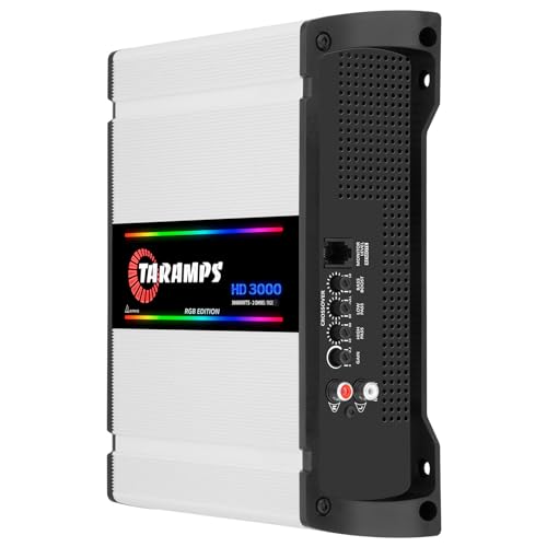 Taramp's تارامبس HD 3000 2 أوم تأثيرات RGB قناة واحدة 3000 واط RMS كحد أقصى مكبر صوت أحادي النطاق مؤشر LED فئة D مكبر صوت تقاطع، HD 3k - Image 3