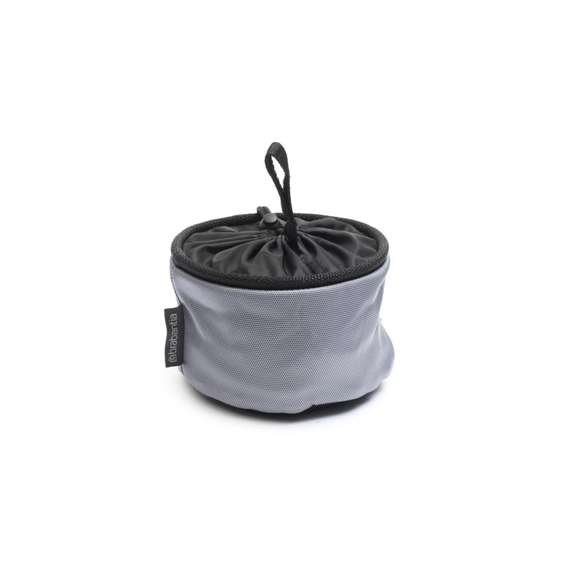 Brabantia Compact Clothespin Storage Bag with Hanging Loop Closing Cord Gray Space Saving Organizer for Clothes Pins Hangs on Clothesline or Drying Rack Holds up to 75 Pins - Image 2