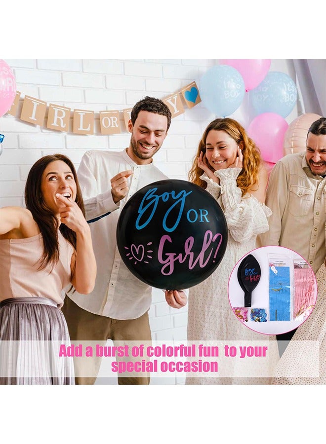 الجنس يكشف البالونات، 36 بوصة صبي أو فتاة بالونات الديكور - Image 2