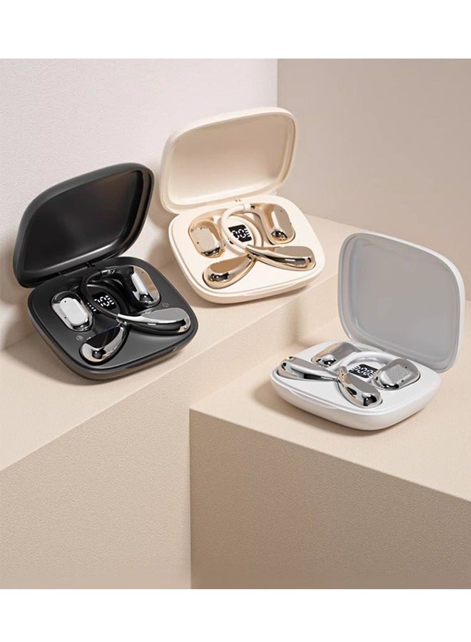 Wireless Earbuds Bluetooth 5.4 Open Ear Headphones, Wireless Earbuds Sport Over Earphones, LED Display Charging Case, Waterproof Design for Running Fitness, Compatible with iPhone  Android - Image 2