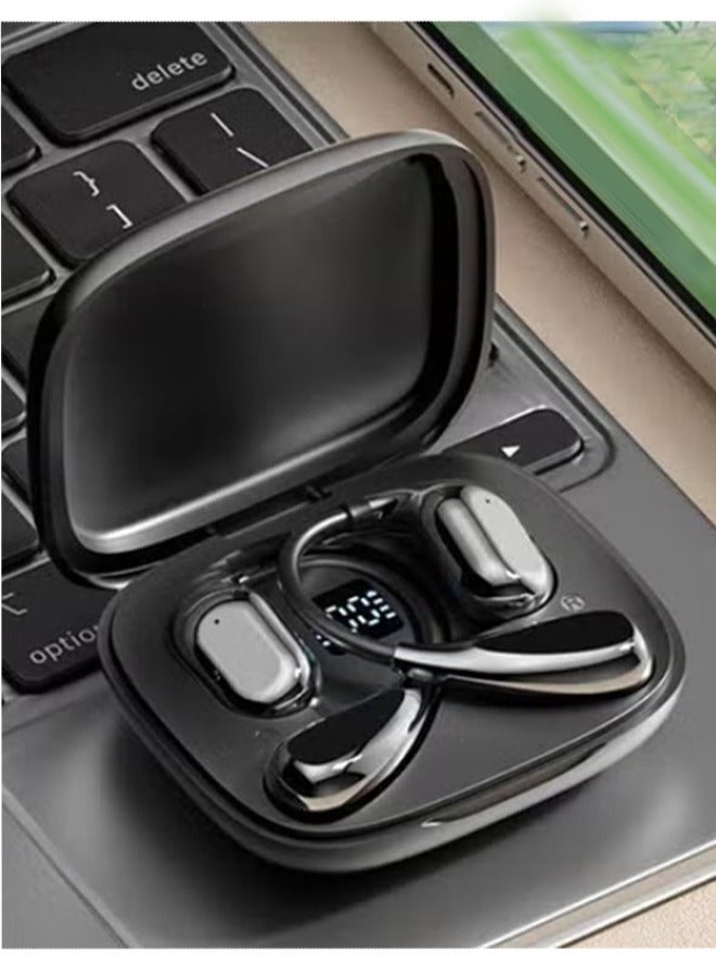 Wireless Earbuds Bluetooth 5.4 Open Ear Headphones, Wireless Earbuds Sport Over Earphones, LED Display Charging Case, Waterproof Design for Running Fitness, Compatible with iPhone  Android - Image 1