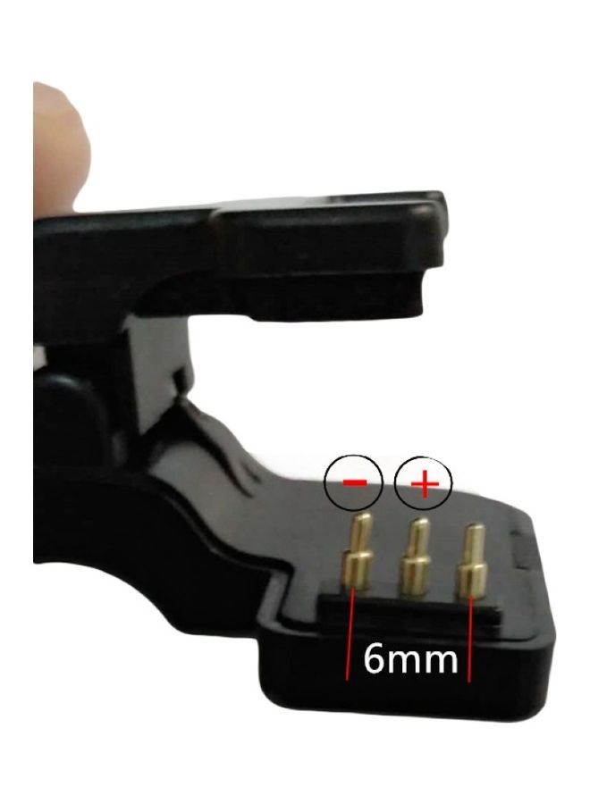 NIBEMINENT 2/3-Pin Portable Smart Bracelet Watch Charger Clip 4/5/6mm Black - Image 1