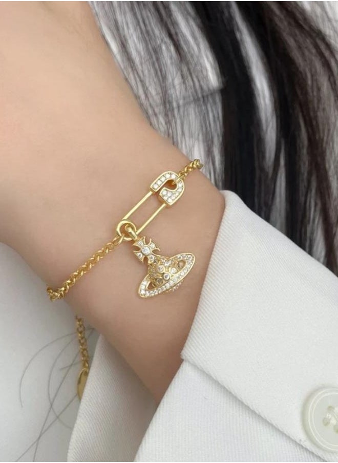 Vivienne Westwood Safety Pin Saturn Bracelet  - Image 5