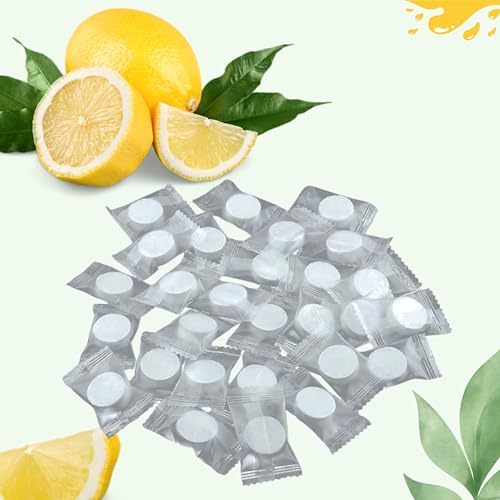 Perfect Pricee Magic Coin Compress Facial Coin Tablet Tissue Wipes Napkin (50 Pieces) Candy Packing for 100% Hygine Lemon fragrance - Image 1