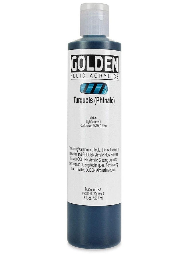 Golden Fluid Acrylics - Turquois (Phthalo) - 8 oz Bottle