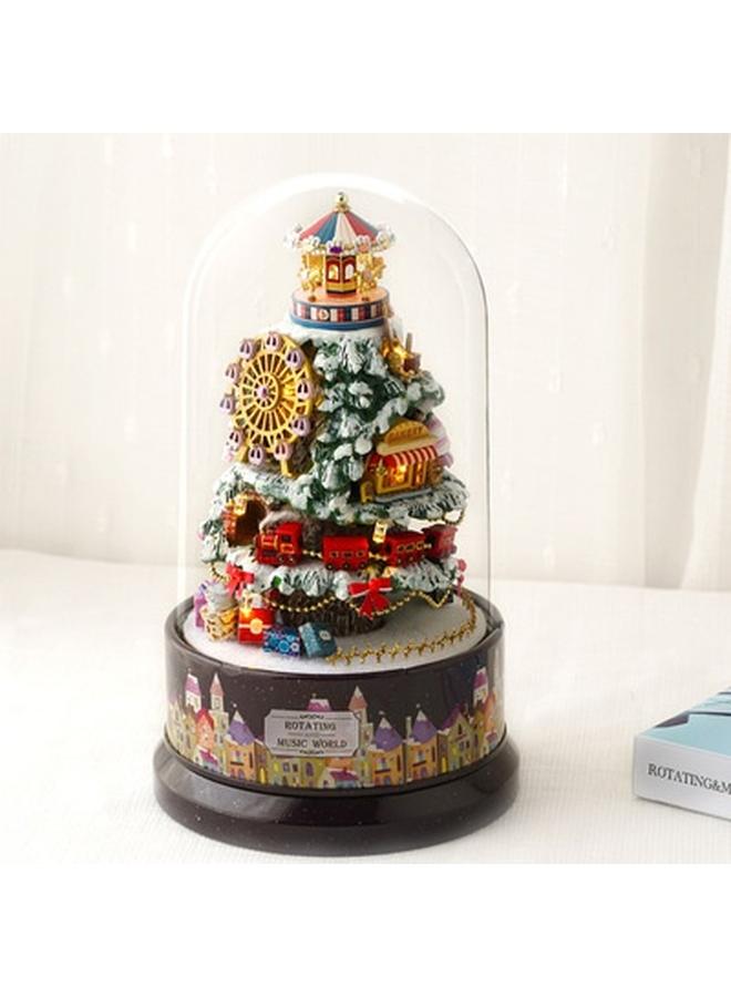 Bluejw Zhiqu House Diy Cabin Handmade Rotating World Villa Creative Music Assembled Model Toys Girlfriend Gift - Image 1