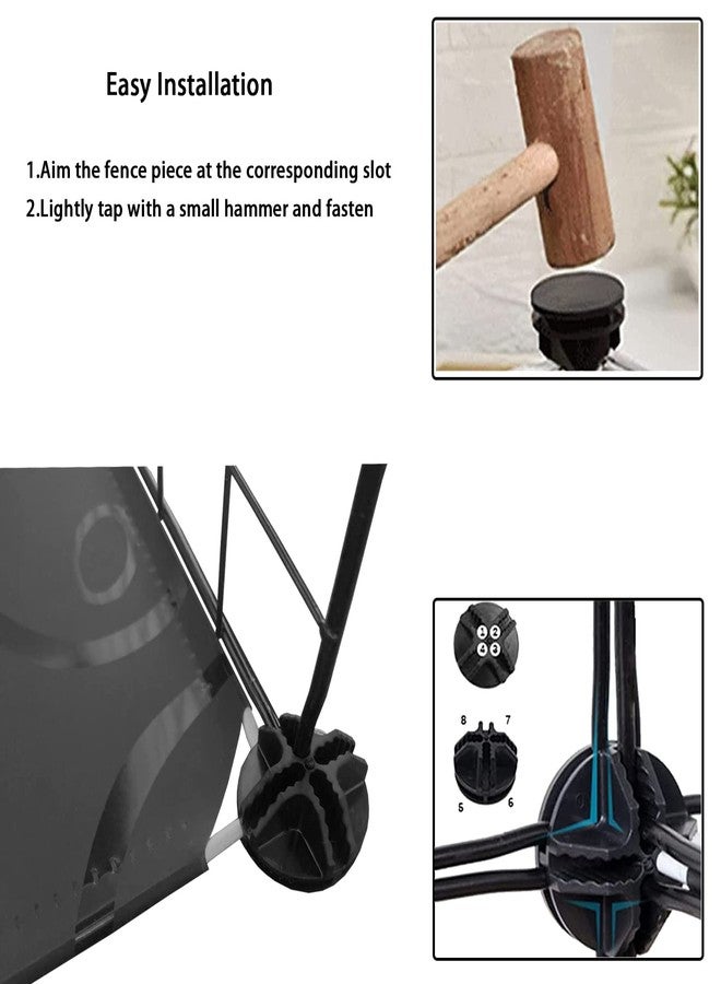 MUYG DIY Cat Cage,Pet Playpen Indoor, Detachable Metal Wire Small Animal Cages, 2-Tier Crate Large Exercise Place, Kitten Enclosures with 2 Door, 29.5 x 15.3 x 28.7 Inch, Black - Image 5