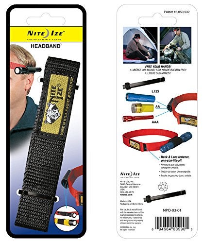 Nite Ize Headband Flashlight Holder, Fits Most Small Flashlights For Hands-Free Use, Black (NPO-03-01) - Image 5