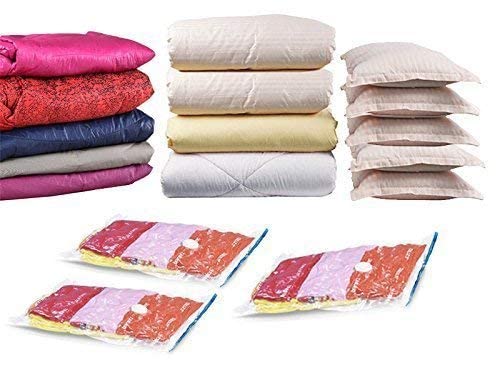 Raiyaraj Vacuum Compressed Storage Reusable Zip lock Smart Space Saver Storage Bags Excellent for Long Term 2 Small 60cmx80cm 2 Medium 70cmx100cm 2 Large 80cmx120cm without Pump Pack of 6 - Image 2