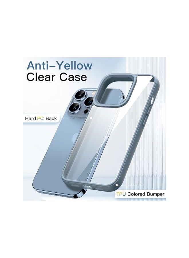 Jetech Case for iPhone 13 Pro Max 6.7-Inch, Shockproof Phone Bumper Cover, Solid Color Matte TPU Frame, Anti-Scratch Clear Back (Sierra Blue) - Image 3