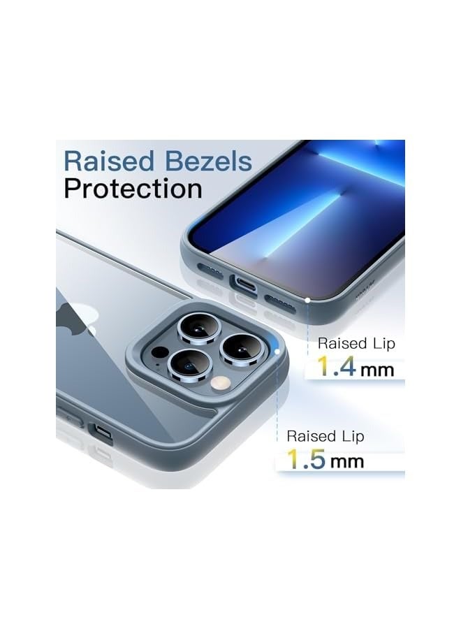 Jetech Case for iPhone 13 Pro Max 6.7-Inch, Shockproof Phone Bumper Cover, Solid Color Matte TPU Frame, Anti-Scratch Clear Back (Sierra Blue) - Image 5